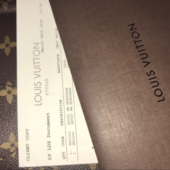 100%Auth Louis Vuitton Artsy MM - Picture 5 of 7
